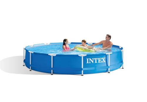 Piscina Elevada Redonda Intex Azul y Blanca