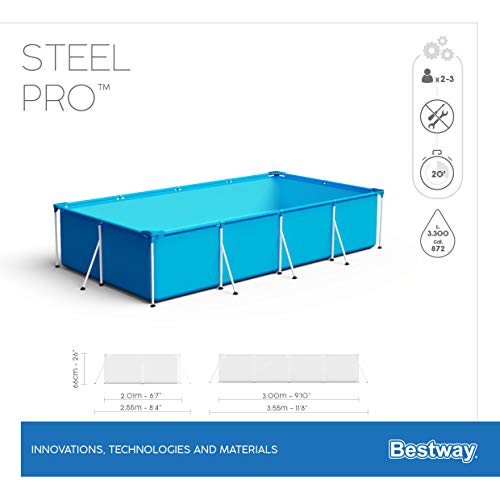 Piscina Desmontable Infantil Bestway Deluxe Splash Frame 300×201×66 cm – Estructura Tubular Resistente
