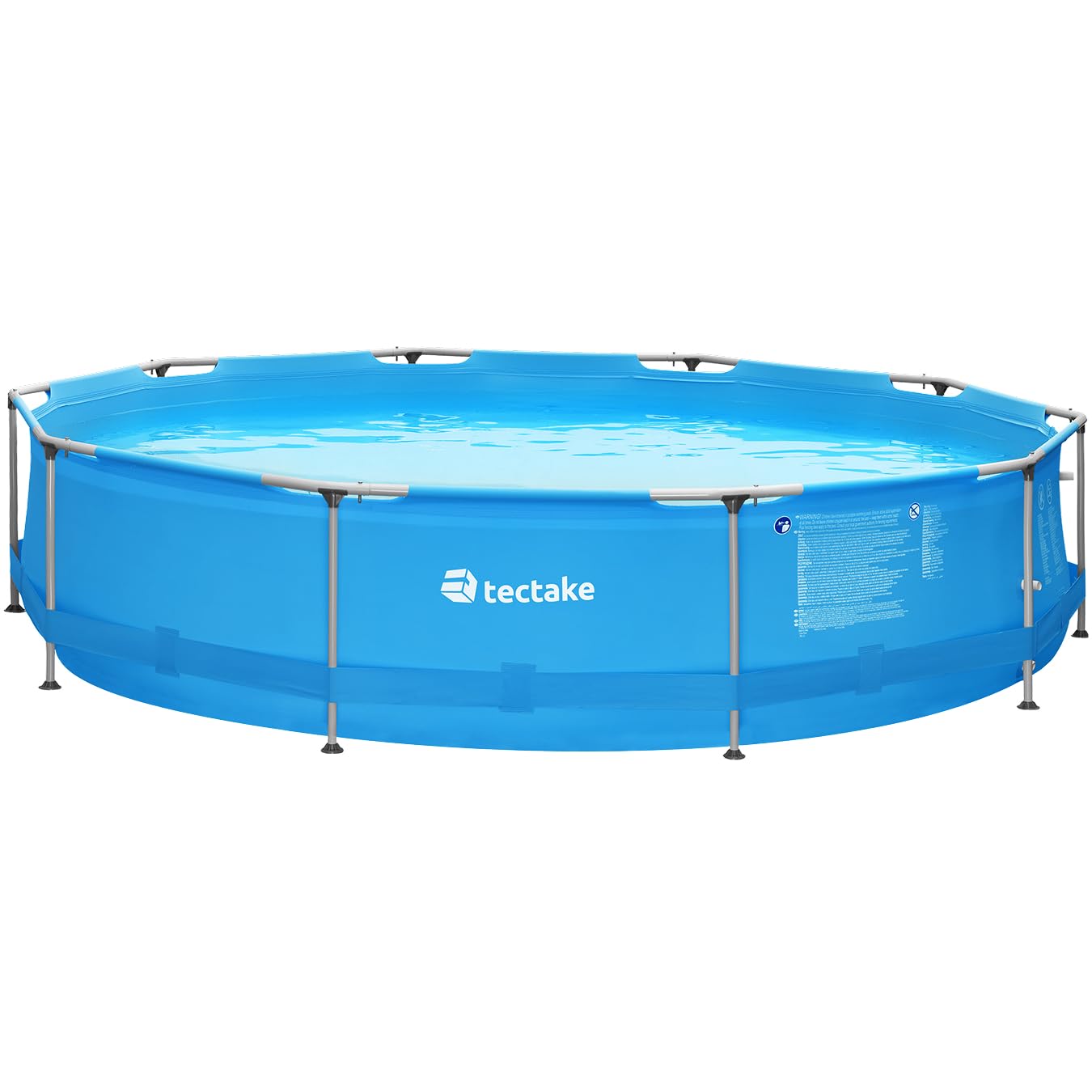 Piscina Redonda Desmontable Tectake 360 cm con Estructura de Acero y Depuradora – Fácil Montaje, Resistente para Exterior