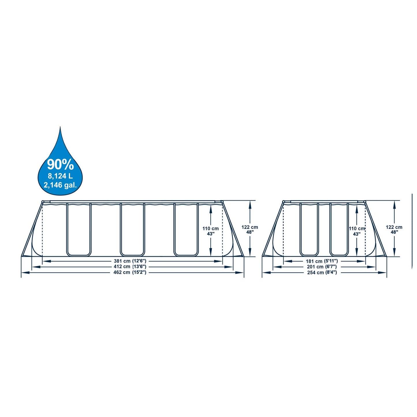 Piscina Desmontable Bestway Frame Pool Multicolor
