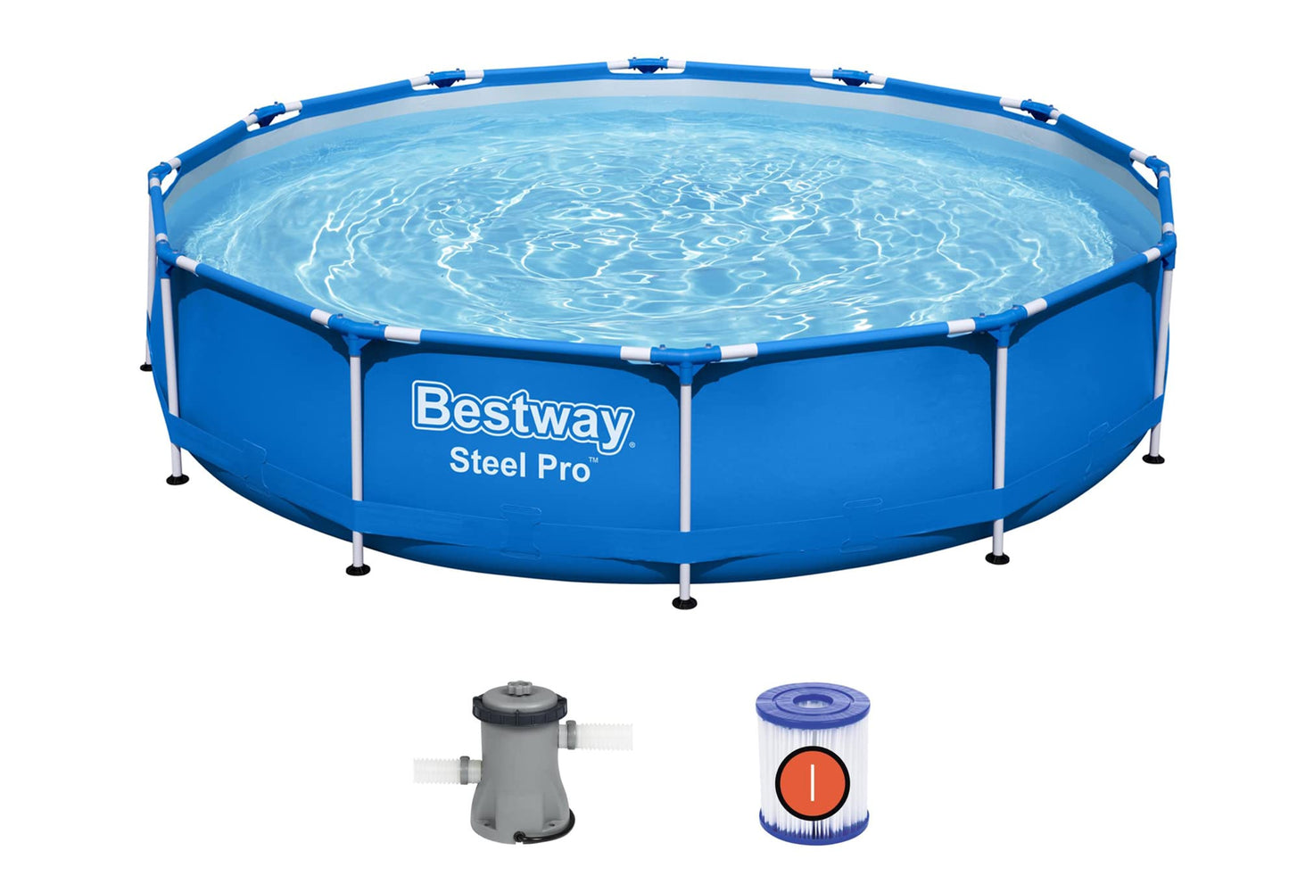 Bestway - Piscina elevada Bestway Steel Pro - Medidas 366 x 76 cm - Modelo n. 56681-2