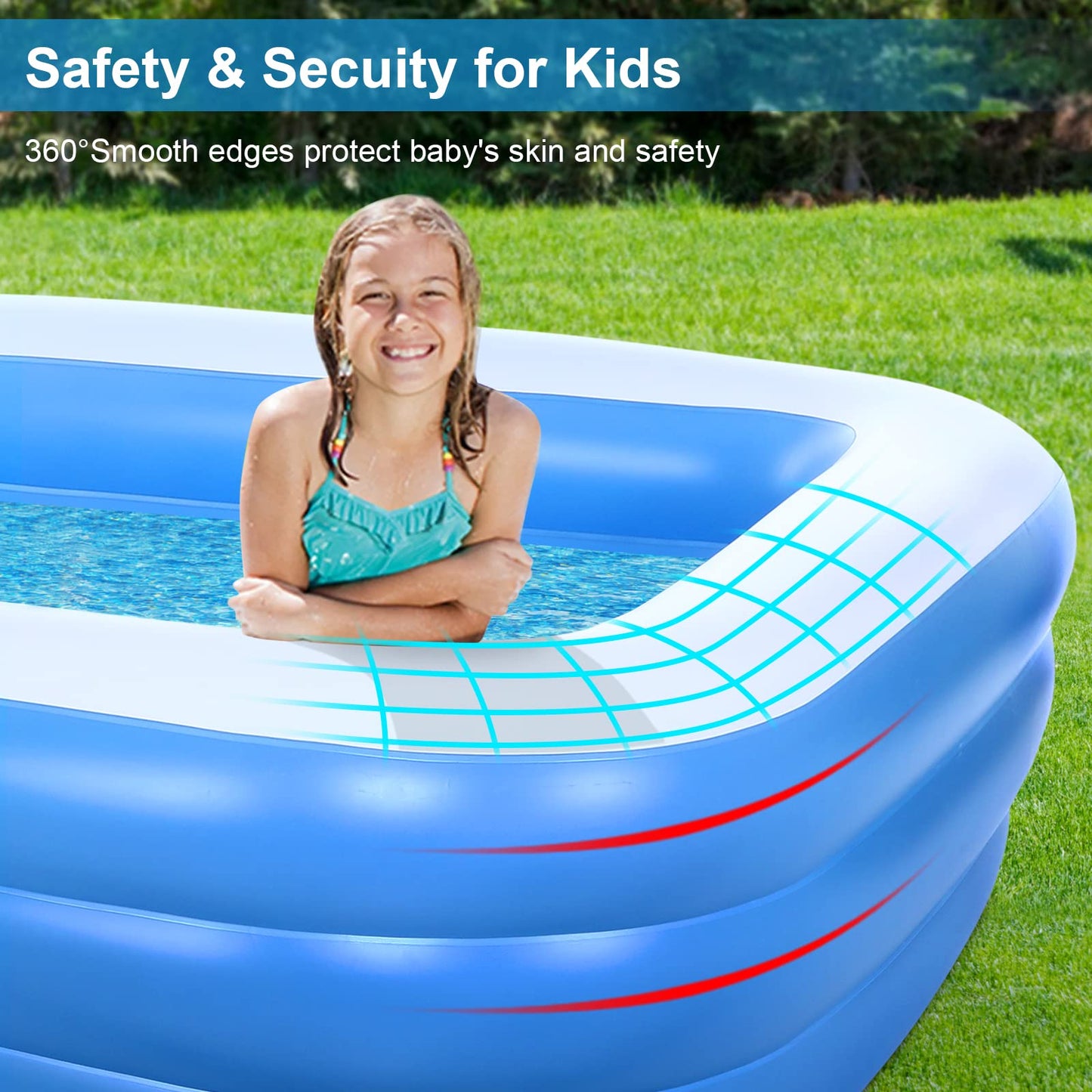 Piscina Inflable Duerer Familiar para Jardín 305×182×56 cm – Ideal para Verano y Fiestas Acuáticas