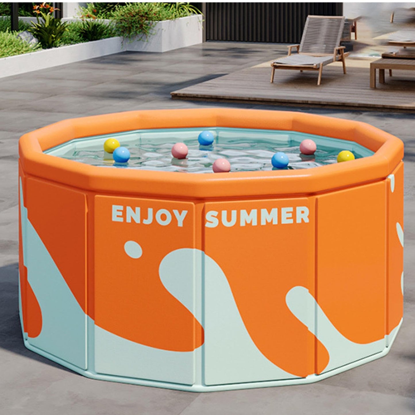 Piscina Plegable Portátil para Niños y Familia – Ideal para Exterior e Interior