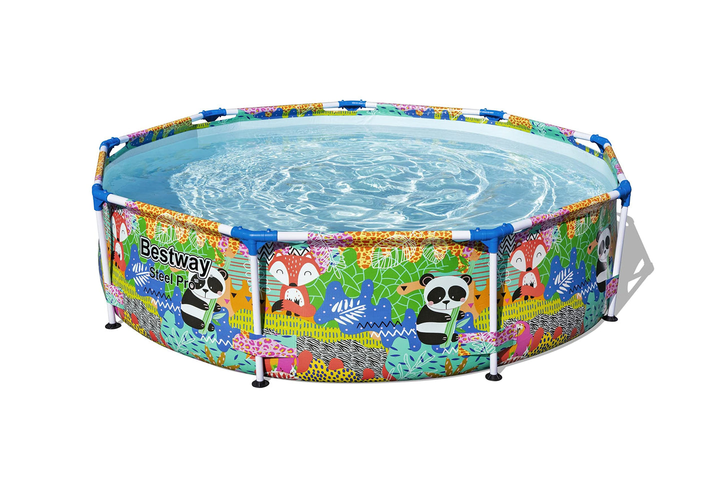 Piscina Redonda Bestway con Estructura Metálica y Estampado Animal Ø274×66 cm – Capacidad 3,221 litros
