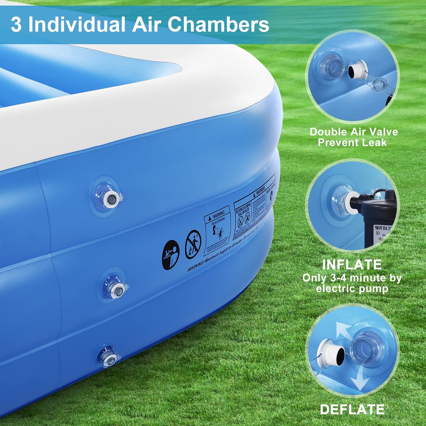 Piscina Inflable Duerer Familiar para Jardín 305×182×56 cm – Ideal para Verano y Fiestas Acuáticas