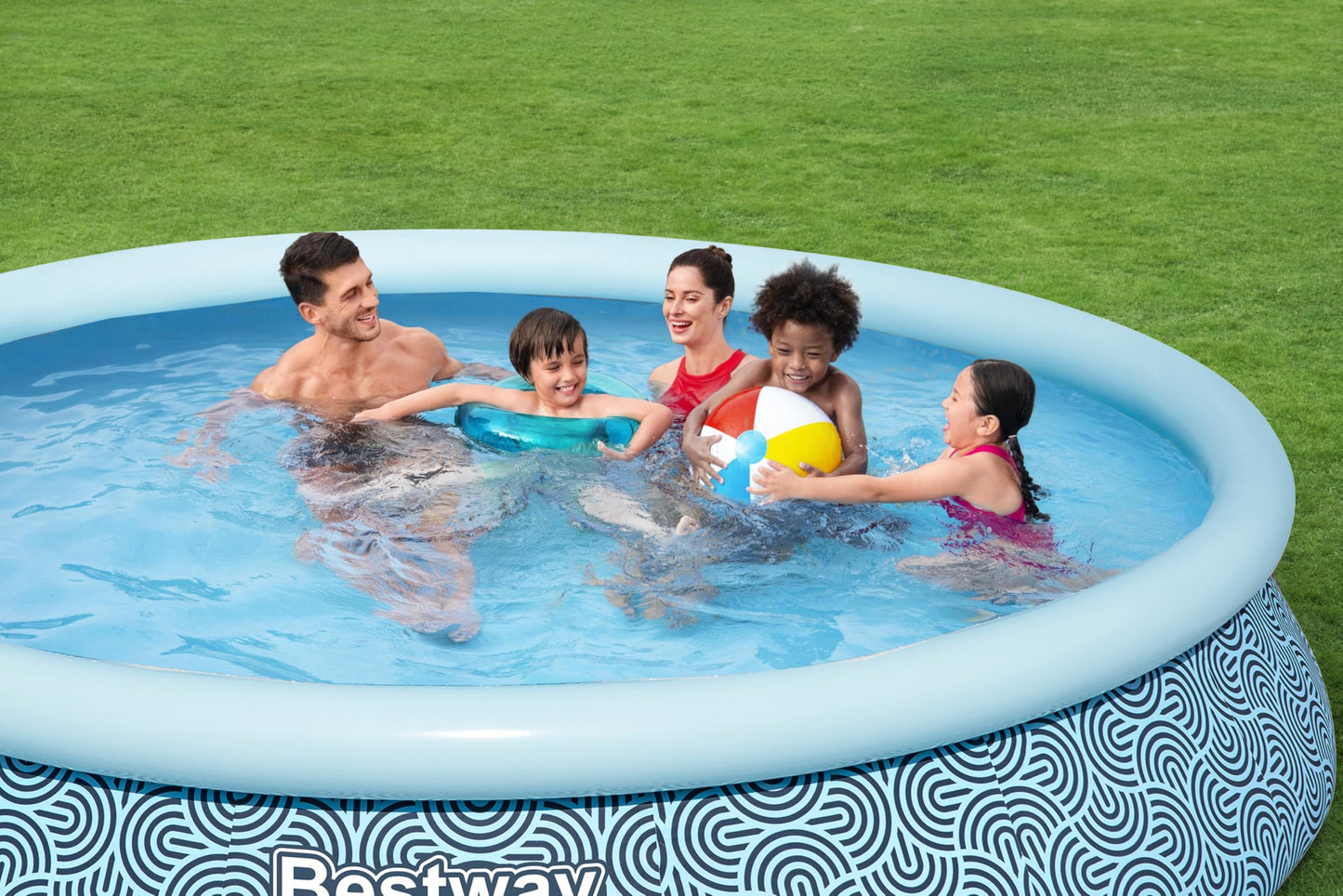 Piscina Bestway Fast Set Autoensamblable 396×84 cm con Bomba de Filtro y Material TriTech de 3 Capas