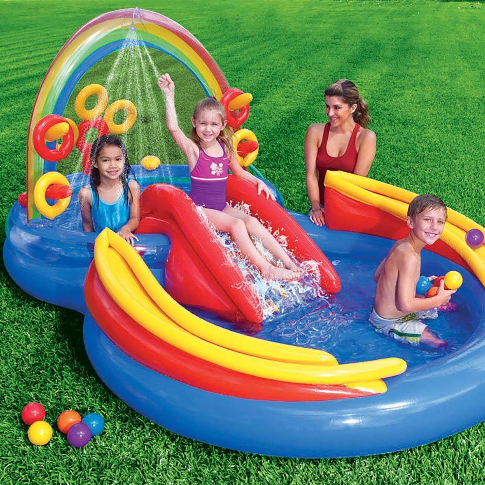 Centro de Juegos Acuáticos Inflable para Niños Intex Rainbow Ring