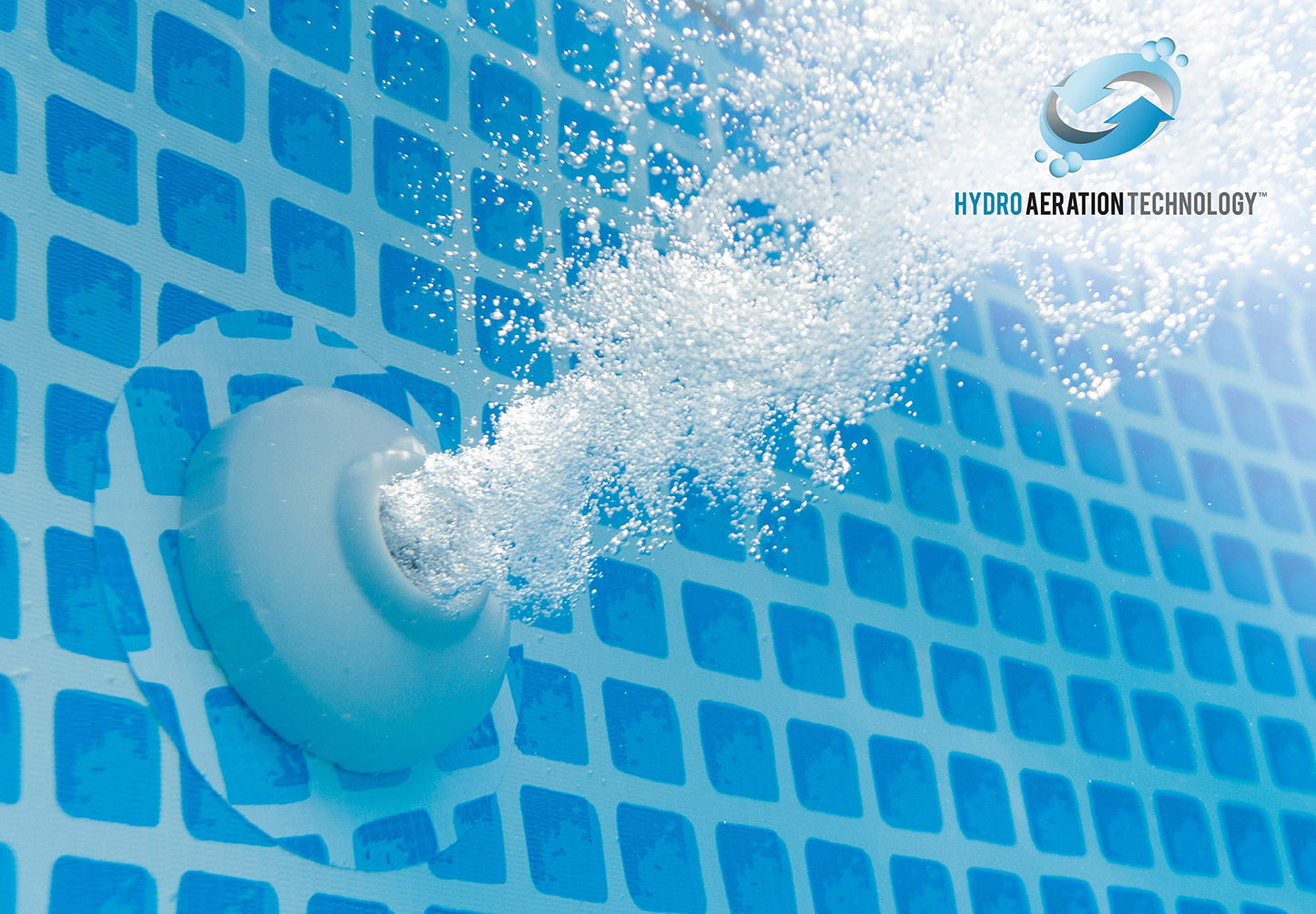 Piscina Elevada Redonda Intex Azul y Blanca
