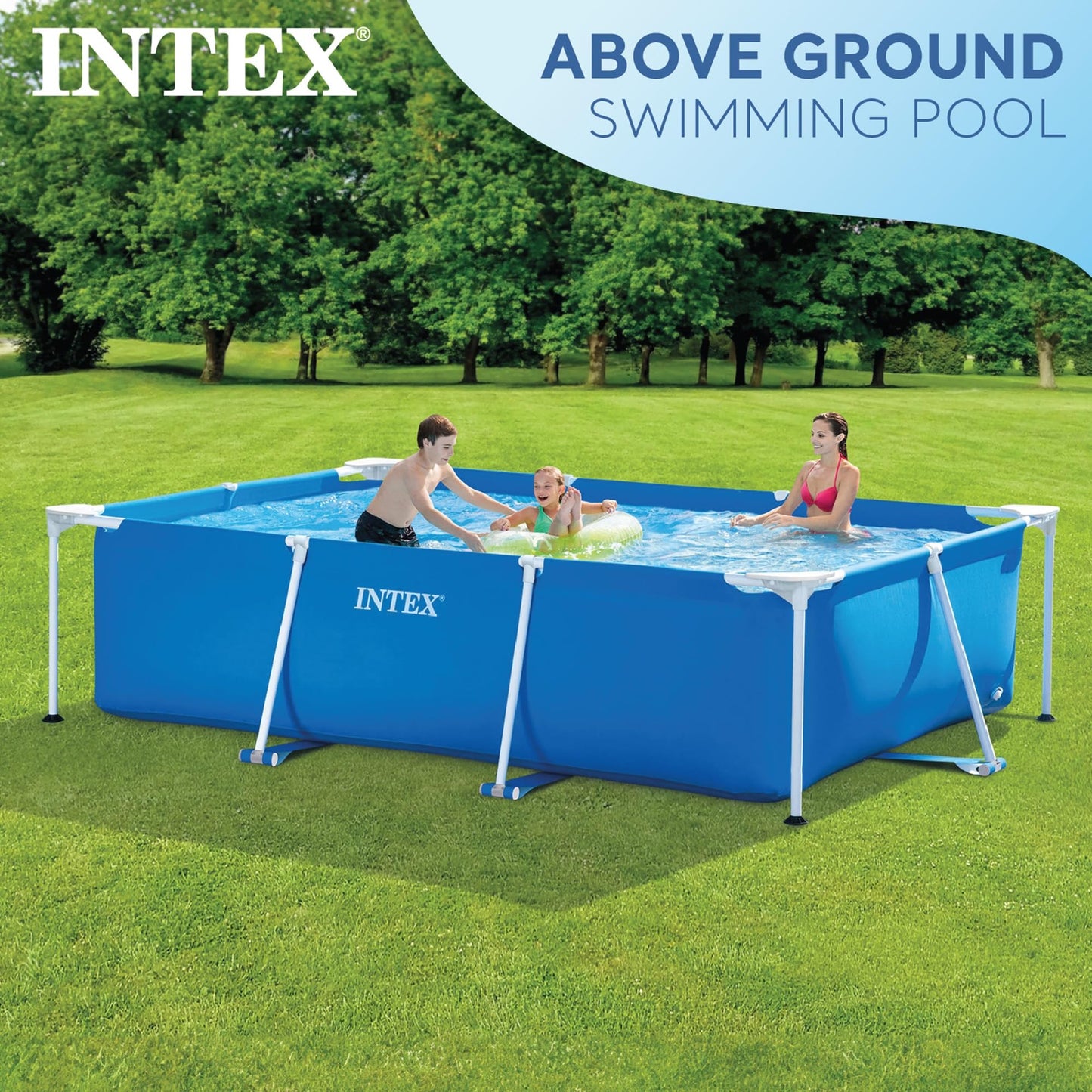 Piscina Desmontable Intex Small Frame 300×200×75 cm, Capacidad 3,834 litros – Color Azul