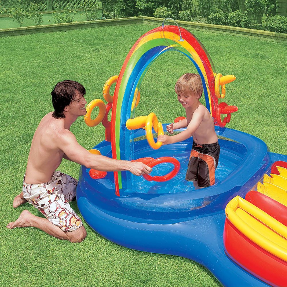 Centro de Juegos Acuáticos Inflable para Niños Intex Rainbow Ring