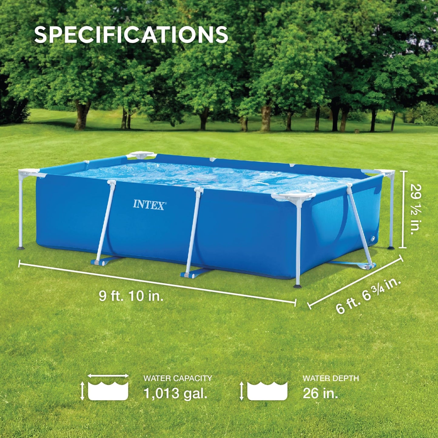 Piscina Desmontable Intex Small Frame 300×200×75 cm, Capacidad 3,834 litros – Color Azul