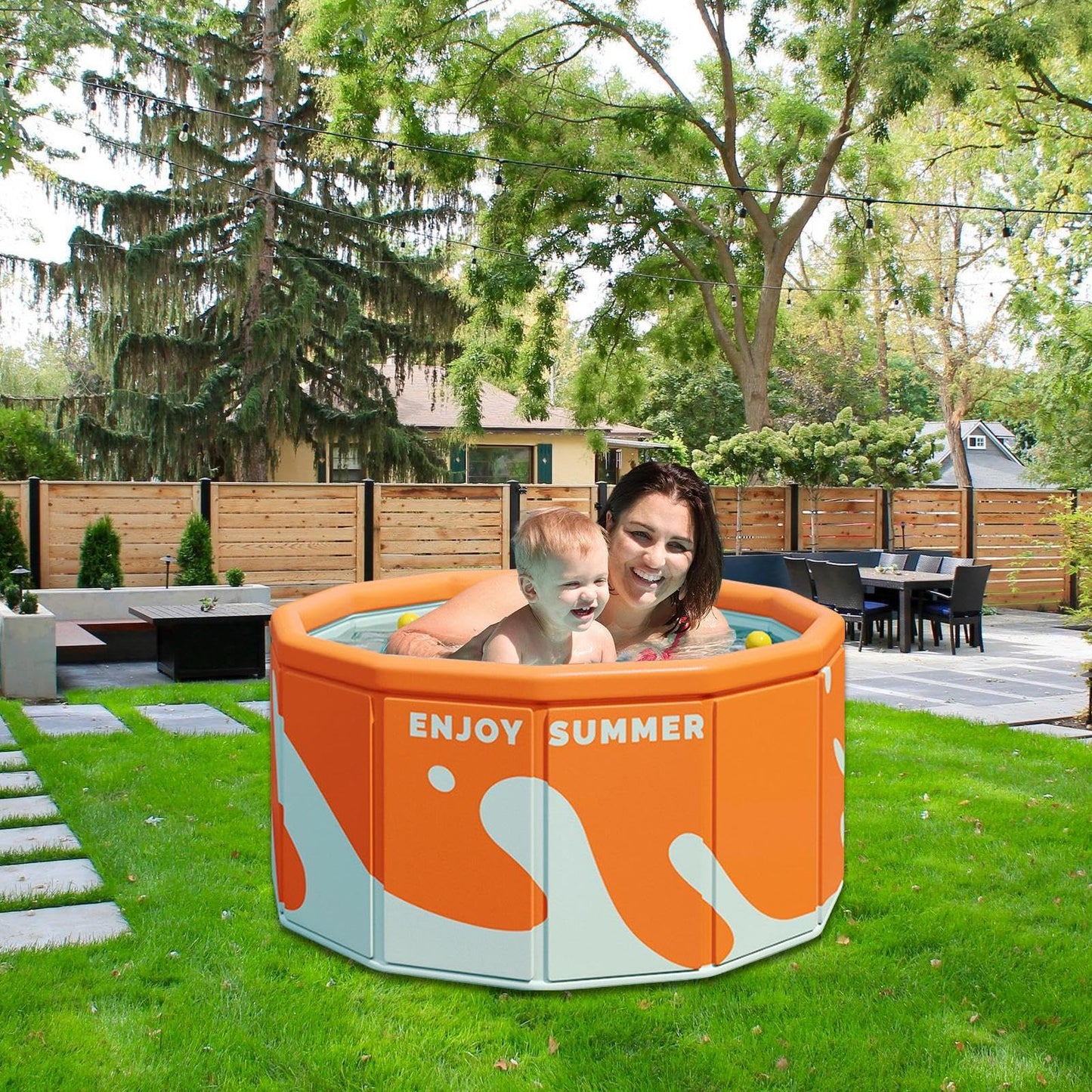Piscina Plegable Portátil para Niños y Familia – Ideal para Exterior e Interior