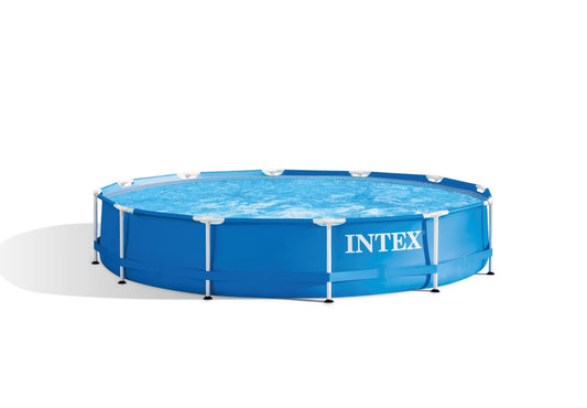 Piscina Elevada Redonda Intex Azul y Blanca