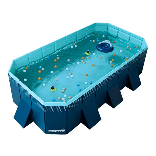 Piscina Plegable Industex para Niños, Adultos y Mascotas – No Inflable, 253×133×50 cm