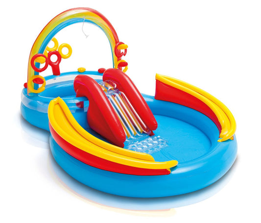 Centro de Juegos Acuáticos Inflable para Niños Intex Rainbow Ring