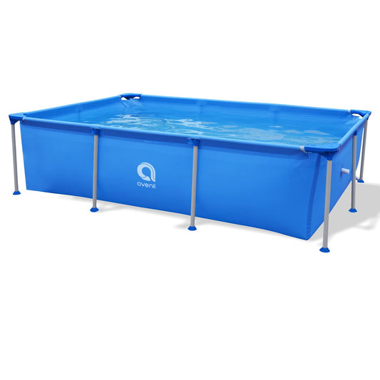 Piscina Desmontable Rectangular Avenli 258×179×55 cm – Fácil Montaje para Jardín